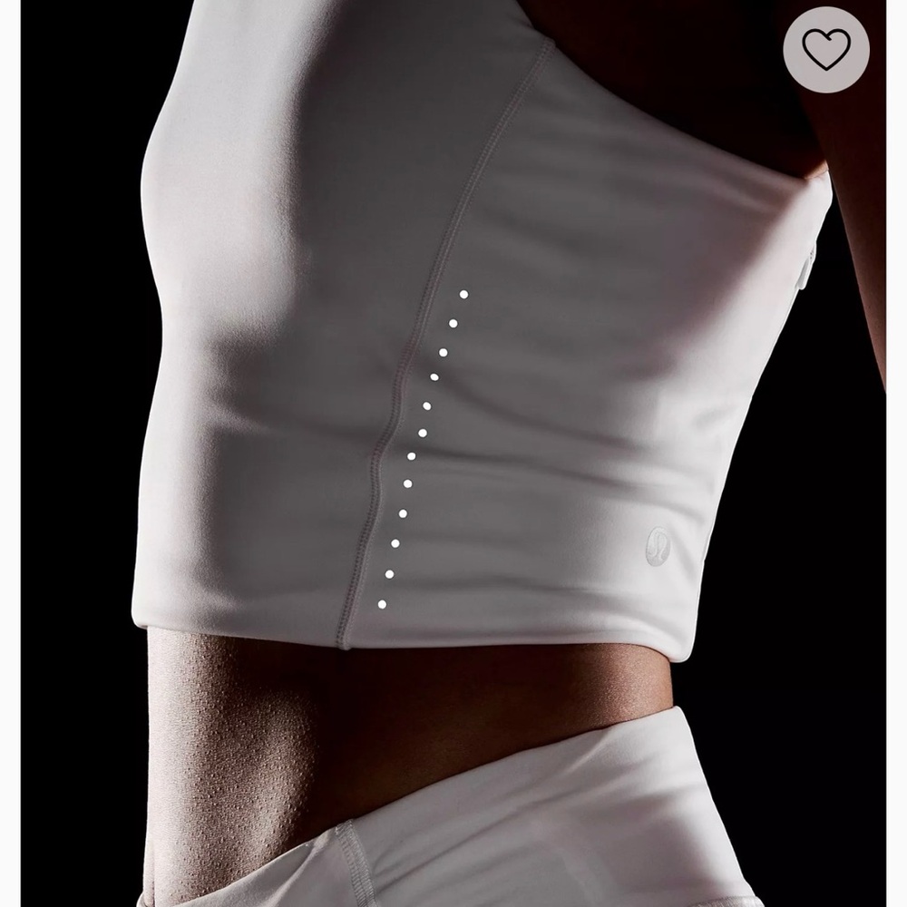 Lululemon White Swift Speed Cropped Tank